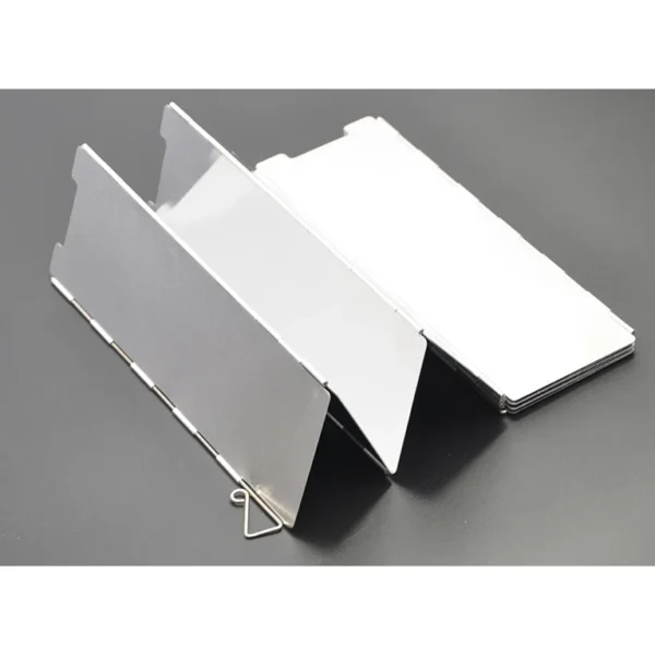 Outdoor Stove Windscreen Camping Stove Wind Screen 10 Plates Stove Windshield w/Carrying Bag for Camping Picnic